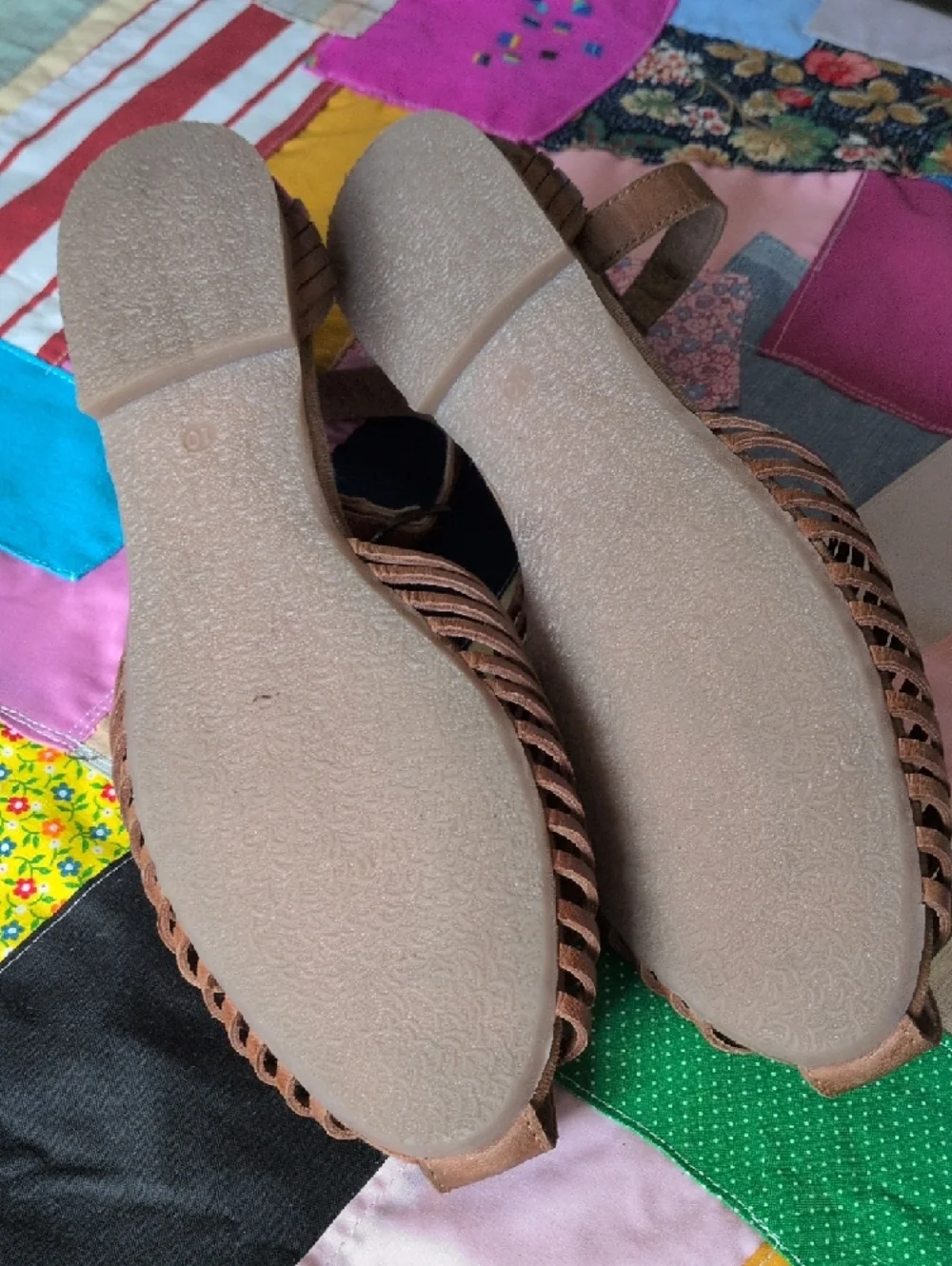 Seychelles Cognac Braided Leather Ankle-Strap Sandals